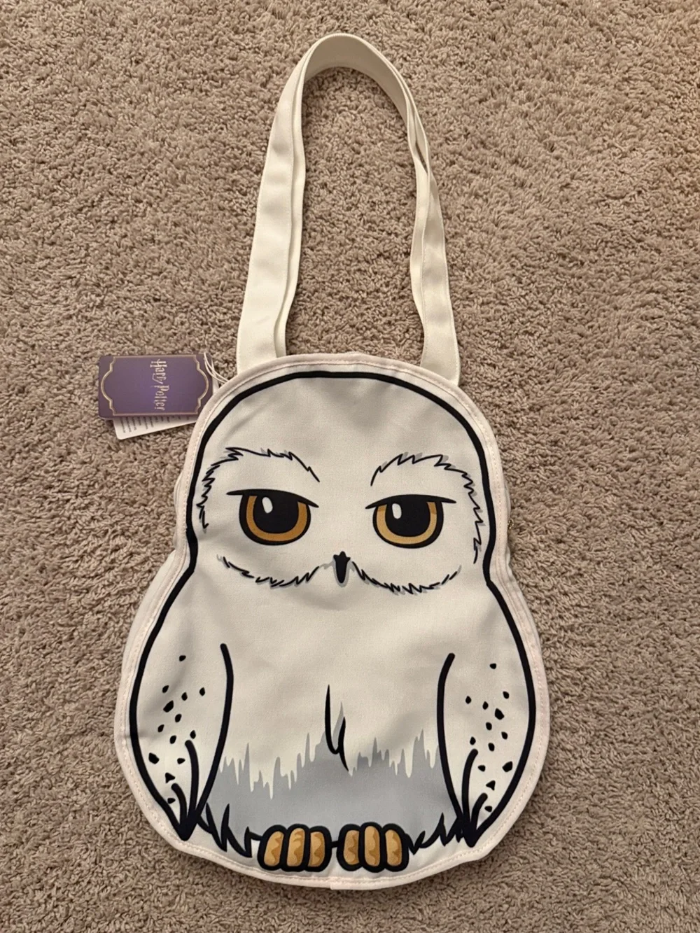 Loungefly Hedwig Owl-Shaped Tote with Magical Mail Graphic BNWT